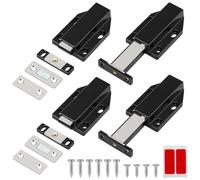Magnetic Door Catches Set- 4 PCS Push to Open Door Catches, 4 PCS Door Magnets - for Cabinets Wardrobes Drawers