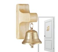 Magnetic Door Chime, Easy Installation, 5.6x3.9x7.2cm, Magnetic Beechwood with Copper Bell, Creative Shop Bell, Clear Soft Sound, for Homes, Offices, Restaurants