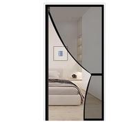 Magnetic Door Curtain 210x205 cm Heavy Duty ct Screen with Automatic Closing Airflow Friendly Mesh for Hallways & Doors Black Easy Install & Foldable