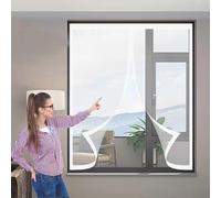 Magnetic Door Curtain 84 x 113 cm Keep Pets Indoor, Allow Fresh Air Flow, Hands-Free Fly Door Net Curtains with Powerful Magnets for Balcony, Terrace, Cellar, White