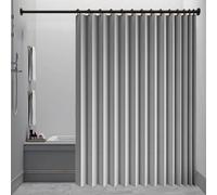 Magnetic Door Curtain 84 x 150 cm Thermal Noise Reducing Dim Out, Sound, Isolate Oil Smoke Accordion Door Curtain Interior for Bedroom Room Living Room Doorway, Grey