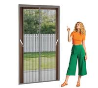 Magnetic Door Curtain 90 x 239 cm No Tools Installation Mosquito Screen Door Keep Fresh Air in Bugs Out Suitable for Balcony, Terrace, Cellar, Bedroom and Sliding Room, Grey