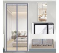 Magnetic Door Curtain, Insulated Thermal Door Cover for Energy Efficiency, Plastic Doorway Curtain, Easy to Install, 150x220cm
