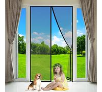 Magnetic Door Curtain Kitchen, 220x220cm, Magnetic Fly Screen Door Keep Insects Out, Fly Screens for Doors, Shut Automatically, Black, Customizable
