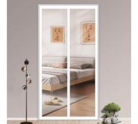 Magnetic Door Curtain,Transparent EVA Magnetic Thermal Door Curtain Door Cover,Keeping Out Draft Cold Air Screen Door,Automatic Closing,for Room/Kitchen,Width X Height (90cm x 240cm(35in x 94in))