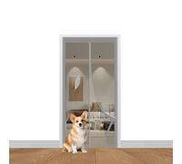 Magnetic Door Curtains Mosquito Door 70 x 195 cm Full Frame Magic Tape Fly Screen for Doors Keep Open Feature Keep Fresh Air in & Bugs Out, Grey