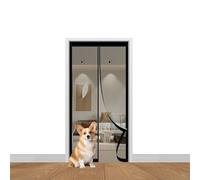 Magnetic Door Curtains Mosquito Door 85 x 210 cm Full Frame Magic Tape Fly Screen for Doors Keep Open Feature Keep Fresh Air in & Bugs Out, Black
