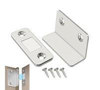 Magnetic Door Latches - 2 Pieces Ultra Thin Self Adhesive Closure Invisible Tool No Drill Home Office Supplies | Magnetic Force Strike Plate Set