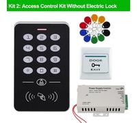 Magnetic Door Lock, Door Access Control System Kit RFID Access Control Keypad Power Supply Electric Magnetic Lock Bolt Strike Locks 10pcs Keys for Commercial, Residential etc.(Kit Without Lock)