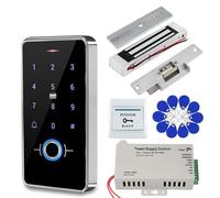 Magnetic Door Lock IP68 Waterproof Door Access Control System Biometrics RFID Keypad Power Supply 180KG Electric Magnetic Strike Locks for Home(Kit9 (180KG an))