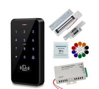 Magnetic Door Lock, IP68 Waterproof Door Access Control System Kit RFID Keypad Power Supply 180KG Electric Magnetic Strike Door Locks for Home for Commercial, Residential etc.(Kit4 (Bolt Lock))