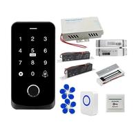Magnetic Door Lock TF9 IP65 Waterproof NFC Fingerprint Access Control Kit Set Keyboard/RFID IC Card/Magnetic Door Lock/12V Power Supply(Kit-C)