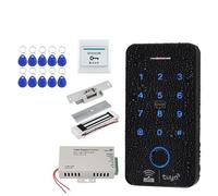 Magnetic Door Lock, Wifi Bluetooth Tuya APP Outdoor Access Control System Kits Waterproof RFID Fingerprint Keypad Door Electric Magnetic Strike Lock for Commercial, Residential etc.(Kit8 (180KG An Loc