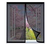 Magnetic Door Screen 100 x 90 cm Easy Installation No Drilling Or Screwing Self Sealing Cat Screen Door for Windows Nets to Keep Bugs Out, Black
