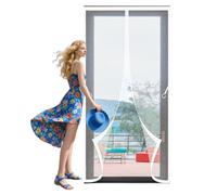 Magnetic Door Screen 105 x 285 cm No Tools Installation Screen Mesh Insect Protection Door Hands Free Auto Closing Suitable for Patio Room Balcony Bedroom, White