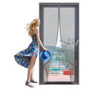 Magnetic Door Screen 111 x 295 cm No Tools Installation Screen Mesh Insect Protection Door Hands Free Auto Closing Suitable for Patio Room Balcony Bedroom, Grey