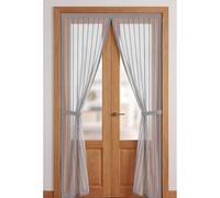 Magnetic Door Screen 121 x 200 cm Frame Hook & Loop Hundreds of Sizes Fly Insect Screen Door Keep Bugs Out & Lets Fresh Air in Easy to Install Without Drilling, Grey