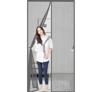 Magnetic Door Screen 127 x 243 cm Durable, Keeps Bugs Out, Kid and Pet Friendly Anti Mosquito Mesh Fly Curtain Lets Fresh Air in, Hundreds of Sizes, Grey