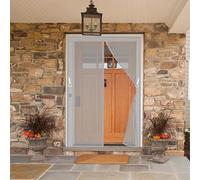 Magnetic Door Screen 144 x 100 cm Automatically Closes Keeps Bugs Door Curtain Nets No Tools Installation, with Stay Open Buckles Suitable for Balcony Bedroom, Grey