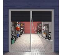 Magnetic Door Screen 146 x 206 cm Easy to Install Without Drilling Magnetic Fly Screens for Doors Automatically Closes/Keep Open Feature for Home Office Balcony Patio Garden, Grey