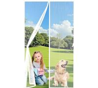 Magnetic Door Screen 157x207cm(WidthxHigh) Durable, Keeps Bugs Out, Kid and Pet Friendly Anti Mosquito Fly Curtain Door Screens Nets Hundreds of Sizes, Lets Fresh Air in, White