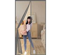 Magnetic Door Screen 160x225cm(WidthxHigh) Durable, Keeps Bugs Out, Kid and Pet Friendly Heavy Duty Fly Curtains for Doors Hundreds of Sizes, Lets Fresh Air in, Grey