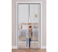 Magnetic Door Screen 171 x 291 cm Frame Hook & Loop Hundreds of Sizes Fly Insect Screen Door Keep Bugs Out & Lets Fresh Air in Easy to Install Without Drilling, Grey
