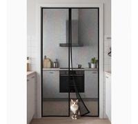 Magnetic Door Screen 175 x 294 cm Frame Hook & Loop Hundreds of Sizes Fly Nets for Doors Keep Bugs Out & Lets Fresh Air in No Drill Installation Automatically Closes, Black