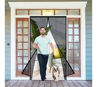 Magnetic Door Screen, 190 x 225 cm Magnetic Mesh Screen Door Anti Mosquito Bugs with Enhanced Magnets Fits Door Size up to, Black