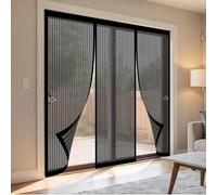 Magnetic Door Screen 192 x 274 cm Keeping Out Flies & Bug, Keep Fresh Air in Magnetic Fly Insect Screen Door Easy to Install Without Drilling for Balcony/Children's Room, Black