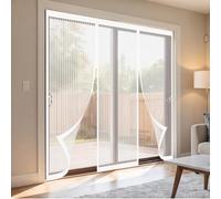 Magnetic Door Screen 192 x 274 cm Keeping Out Flies & Bug, Keep Fresh Air in Magnetic Fly Insect Screen Door Easy to Install Without Drilling for Balcony/Children's Room, White
