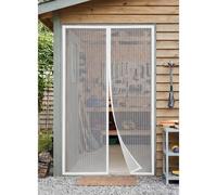 Magnetic Door Screen 220 x 298 cm Full Frame Magic Tape Kid and Pet Friendly Fly Insect Screen Door Keep Bugs Out & Lets Fresh Air in Easy to Install Without Drilling, White