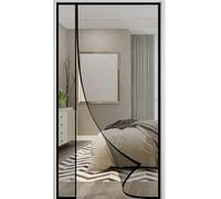 Magnetic Door Screen 285x190cm Magnetic Screen Door Side Opening Heavy Duty Keep Open Feature Hook Design Install Without Drilling Keep Bugs Out Black