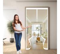 Magnetic Door Screen 310 x 330 cm Anti Mosquito, Keep Fresh Air in, Portable, Foldable, Custom Sizes, Magnetic Thermal Doors for Double Door/French Doors, White