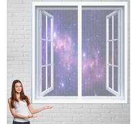 Magnetic Door Screen 45 x 80 cm(18 x 31inch) Screen Mesh Curtain Magnetic Screen Door Mesh Curtain Keep Fresh Air in & Bugs Out for All Kinds of Window, White