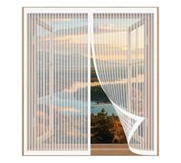 Magnetic Door Screen 55 x 97 cm Easy Installation No Drilling Or Screwing Mesh Fly Curtain Mosquito Net for Windows Nets to Keep Bugs Out, White