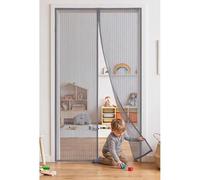 Magnetic Door Screen 77 x 291 cm Frame Hook & Loop Hundreds of Sizes Duty Door Screen Keep Bugs Out & Lets Fresh Air in Easy to Install Without Drilling, Grey