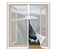 Magnetic Door Screen 80 x 120 cm Easy Installation No Drilling Or Screwing Self Sealing Cat Screen Door for Windows Nets to Keep Bugs Out, White