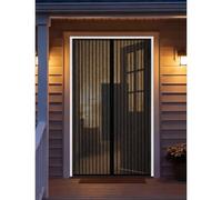 Magnetic Door Screen 82 x 299 cm Frame Hook & Loop Hundreds of Sizes Fly Nets for Doors with Powerful Magnets Keeps Bugs Out No Drill Installation Automatically Closes, Black