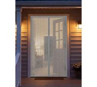Magnetic Door Screen 83 x 291 cm Frame Hook & Loop Hundreds of Sizes Fly Nets for Doors with Powerful Magnets Keeps Bugs Out No Drill Installation Automatically Closes, Grey
