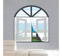 Magnetic Door Screen 85 x 117 cm Keeps Bugs Out - Pet and Kid Friendly, Keep Fresh Air in Fly Screens for Windows That Open Inwards for Sliding Door Patio, White