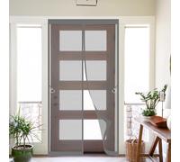 Magnetic Door Screen 85 x 213 cm Fly Nets for Doors Easy to Install Hundreds of Sizes Kid and Pet Friendly Fly Nets for Living Room, Bedroom, Grey