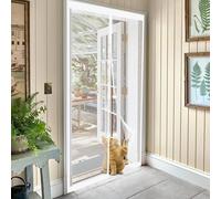 Magnetic Door Screen 89 x 206 cm Keeping Out Flies & Bug, Keep Fresh Air in Heavy Duty Bug Mesh Curtain Hundreds of Sizes for Bedroom/Balcony/Kitchen, Etc., White