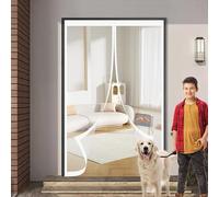 Magnetic Door Screen 96 x 190 cm Anti Mosquito, Keep Fresh Air in, Portable, Foldable, Custom Sizes, Fly Screens for Door for Patio/Balcony, White