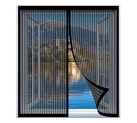 Magnetic Door Screen 99 x 87 cm Easy Installation No Drilling Or Screwing Fly Screen for Window for Windows Nets to Keep Bugs Out, Black