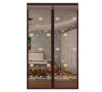 Magnetic Door Screen Curtain Automatic Closing Invisible Mesh for Kitchen Indoor Living Room for Patio Doors Balcony Bedroom(Flower,120x210cm)