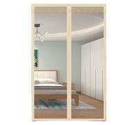 Magnetic Door Screen Curtain Automatic Closing Invisible Mesh for Kitchen Indoor Living Room for Patio Doors Balcony Bedroom(Begin Yellow,90x210cm)