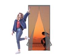 Magnetic Door Screen for Sliding Door 86 x 193 cm Heavy Duty Fly Screen Mesh Without Drilling Keep Fly Bug Out for French, Grey