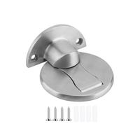Magnetic Door Stop, Stainless Steel Magnetic Door Stopper, 1Pack Invisible Floor Door Holder Catch with Adhesive, Magnet Door Stoppers for Door Hold Open, Silver