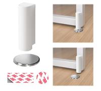 Magnetic Door Stop Stopper for Floor Indoors, No Drilling Invisible Weighted Doorstop, Silent Door Stops Stoppers Catch Holder Wedge for Home Bedroom Office Living Room Kitchen Bathroom(White)
